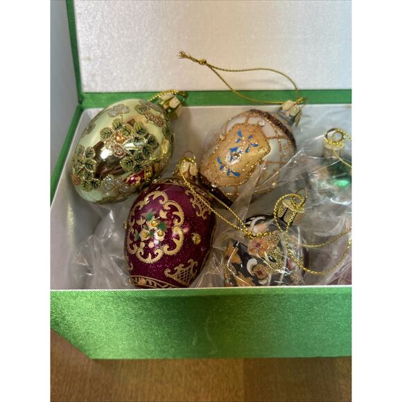 Joan Rivers Mini Russian Faberge Inspired Egg Ornaments 2017 Set Of 12 - Picture 3 of 6